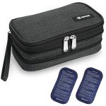 AUVON Insulin Cooler Travel Case with Ice Packs