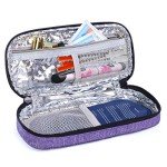 LUXJA Purple Insulin Travel Case for Diabetic Supplies