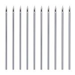 JIESIBAO 10PCS 18G Piercing Needles, Hollow Needles Stainless Steel Disposable Sterile Piercing Needles for Nose Septum Ear Trague Helix Eyebrow Lip Labret Piercing