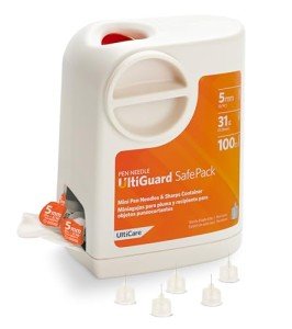 UltiGuard Safe Pack Pen Needles & Sharps Container