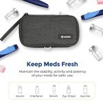 AUVON Insulin Cooler Travel Case with Ice Packs
