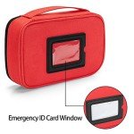CURMIO Red Diabetic Supplies Travel Organizer Bag