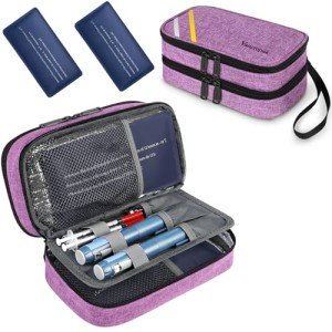 Insulin Cooler Travel Case with Two Ice Packs