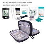 Diabetic Supplies Organizer Travel Case - Black