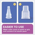 Tonmicare Plus Pen Needles 31g 5mm, Flat Pen Needle Base for Comfortable Insulin Injection, Compatible with Most Diabetes Pens and Injection Devices, 100 pcs/box (3/16'')