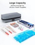 SUNMON Insulin Cooler Case with Ice Packs - Grey