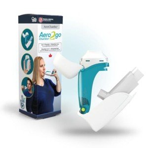 AeroChamber2go Portable Inhaler Spacer with Case