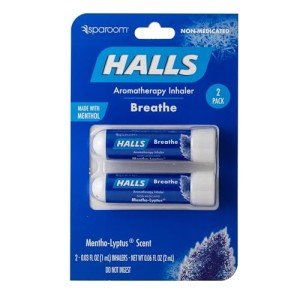 SpaRoom Halls Breathe Menthol Aromatherapy Inhaler - 2 Pack
