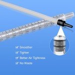 ProtectX 50 Pack 1ml/cc Syringe with 25G 1 Inch Needle Luer Slip Disposable Syringe for Scientific Labs, Industrial Dispensing Animal and Pet Supplies, Individually Sealed Packed