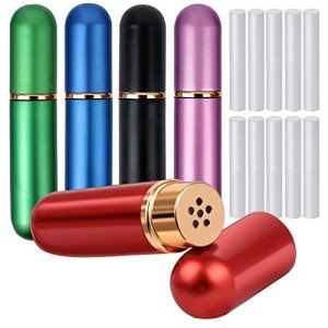 Essential Oil Inhaler Set - 5 Refillable Tubes