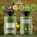 HerbaMe Mullein Leaf 1000mg, 120 Capsules, Lung Detox for Smokers, Lung Cleanse Supplement, Supports Respiratory Function Health, Promotes Mucous Membranes | Ear Health, Mucus Relief Herbal Pills