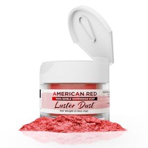 BAKELL Edible Luster Dust - American Red, 4g