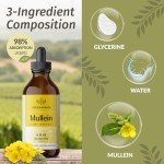 HERBAMAMA Mullein Drops for Lungs - Mullein Leaf Extract for Lung Detox - Vegan Respiratory Lung Health Support Supplement - Alcohol & Sugar-Free, 56-Day Supply