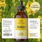HERBAMAMA Mullein Drops for Lungs - Mullein Leaf Extract for Lung Detox - Vegan Respiratory Lung Health Support Supplement - Alcohol & Sugar-Free, 56-Day Supply