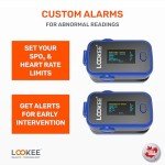 LOOKEE Fingertip Pulse Oximeter with Alarm & Display