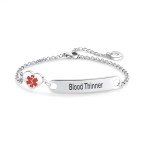 Women’s Heart Medical Alert Bracelet - Adjustable Stainless Steel