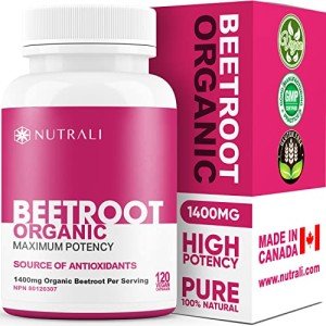 Organic Beetroot Capsules 1400mg - 120 Vegan Caps