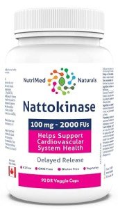 Nattokinase 2000 FU Supplement Capsules - 90 Count