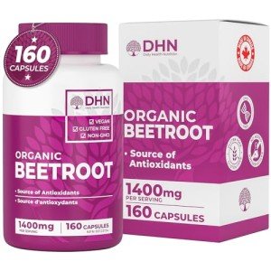 Organic Beetroot Capsules - 160 Count, Energy Boost