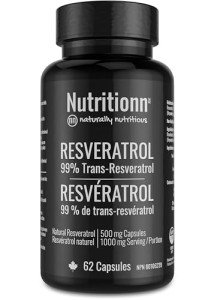 Nutritionn Resveratrol 99% - 500 mg Capsules