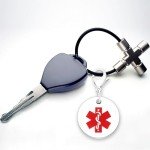 JunyiDIY Medical ID Keychain for Men & Women
