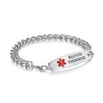 Adjustable Stainless Steel Medical Alert Bracelets