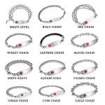 Adjustable Stainless Steel Medical Alert Bracelets