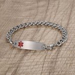 Adjustable Stainless Steel Medical Alert Bracelets