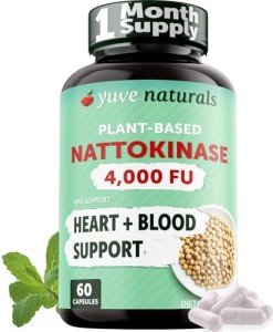 Yuve Nattokinase Supplement for Heart Health - 60 Pills