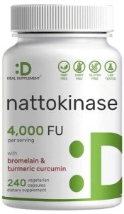 Nattokinase Heart Health Supplement with Turmeric & Bromelain