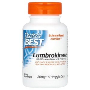 Lumbrokinase 20mg, 60 Veggie Capsules