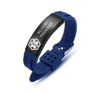 Personalized Silicone Medical ID Bracelets for Men and Women