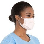 HALYARD FLUIDSHIELD 3 Disposable Procedure Mask w/SO Soft Lining and SO Soft Earloops, Pleat-Style, Orange, Level 3, 47107 (Box of 40)