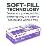 Dealmed Medical Exam Nitrile Gloves– 200 Count, Disposable Non-Irritating Latex Free Multi-Purpose Use for a First Aid Kit and Facilities, Large