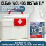 Epic Medical Supply 3% Hydrogen Peroxide - First Aid Antiseptic & Multipurpose Cleaner - Topical Wash for Cuts, Scrapes and Minor Cuts - H2O2 Hydrogen Peroxide 3 Percent USP Solution (4 Gallon)