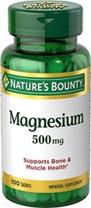 Nature's Bounty 500 Mg Magnesium Tablets, 100 Count