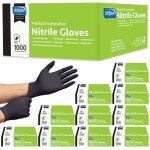 Inspire Black Nitrile Gloves|THE ORIGINAL Quality Black Gloves Disposable Latex Free|4.5 Medical, Cooking, Food Prep, Mechanic, Cleaning, Tattoo|Large, 1000 Count