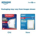 Amazon Basic Care Antibacterial Sheer Adhesive Pad Bandages, Extra Large Comfortable Non-Stick Pad, Helps Prevent Infection, First Aid & Wound Care Protection, All Skin Types, 30 Count (3x4 inches)