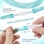 5 Pack Soft Cannula Nasal Tubing for Oxygen 4 ft Nasal Cannula Oxygen Nose Tubing for Adult Children - High Flow, Kink Resistant, Highly Visible, Lightweight Tubing with 3 Pack Oxygen Tubing Connector