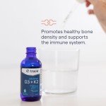 Liquid Ionic Vitamin D3 + K2 Supplement - 2 oz