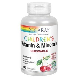 Solaray Children's Chewable Black Cherry Vitamins - 120 Wafers