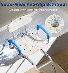 Bluelog Extra-Wide Swivel Shower Chair for Seniors