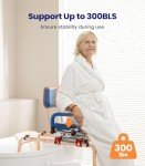 VOCIC Adjustable Swivel Shower Chair with Armrests