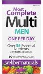 Webber Naturals Complete Multi for Men, 90 Capsules