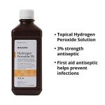 McKesson Antiseptic Hydrogen Peroxide 3% Strength 16oz Bottle (1 Bottle)