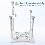 HSA/FSA Eligible Shower Chair for Inside Shower, Waterproof Shower Stool for Inside Shower with Free Grab Bar, Tool-Free Shower Seat for Bathtub, Adjustable Shower Chair for Elderly by SOUHEILO
