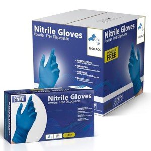 Nitrile Gloves, Disposable Gloves, Comfortable, Powder Free, Latex Free | 100-1000 Gloves (Medium, Case)