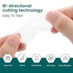 NanaCare Hypoallergenic Transparent Surgical Tape 1/2 inch x 11yd +10pc Gauze Pads | 6 Rolls Transporous Surgical Tape| Medical Tape for Skin, Dressings and Face | First Aid Tape Suitable