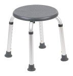 Flash Furniture Hercules Series Aluminum Bath and Shower Chair with Adjustable Height, Anti-Slip Medical Chair, 300 lb. Static Weight Capacity, Gray