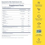 Men's Multivitamin with Zinc, Omega-3, 60 Vegan Caps